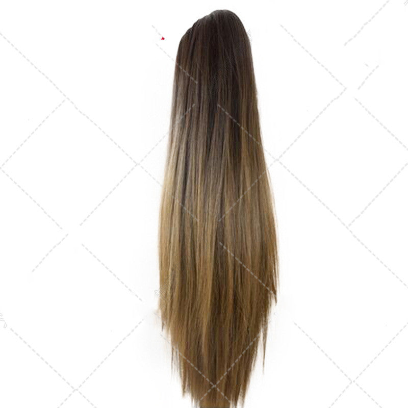 Wig T Color Grip Straight Ponytail Long Straight Hair Extension