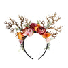 Elk Christmas Forest Antlers Headband