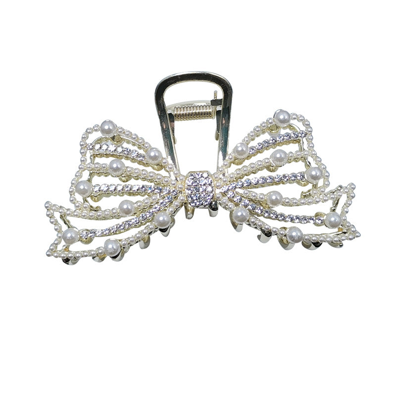 Pearl Diamond Bowknot Large Shark  Clamp