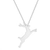 Running Deer Reindeer Pendant Clavicle Necklace For Women