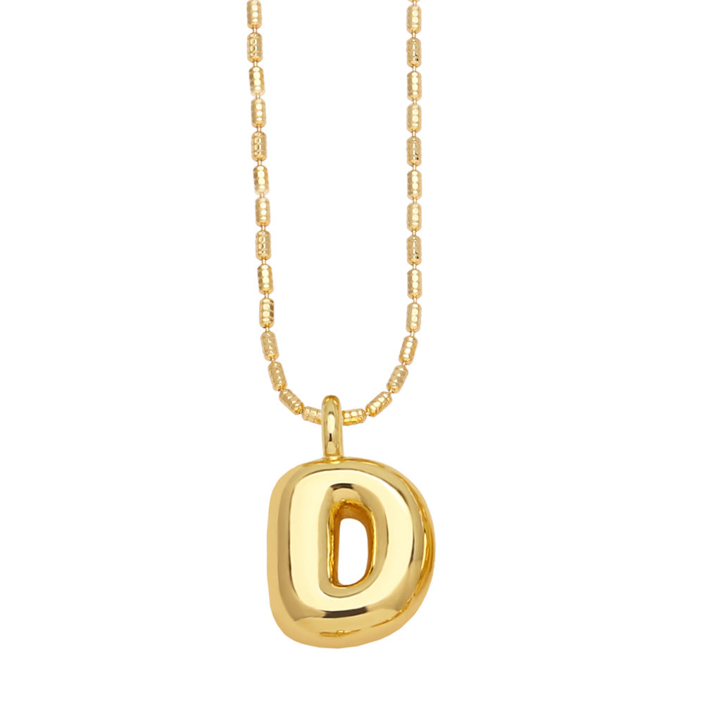 Ornament 26 English Letters Pendant Necklace Minority All-match Gold Plated Hip Hop Clavicle Chain