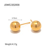 Non-fading Spherical Stainless Steel Earrings