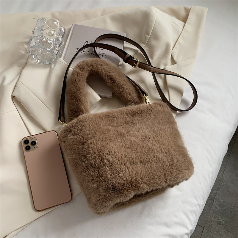 Women's Fashion Casual Plush Crossbody Bag