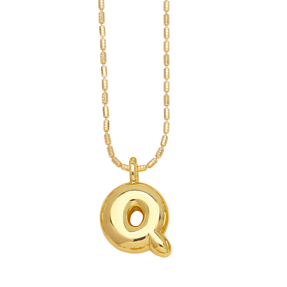 Ornament 26 English Letters Pendant Necklace Minority All-match Gold Plated Hip Hop Clavicle Chain