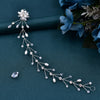 Rhinestone Hair Accessories Simple Handmade Woven Pearl Crystal Updo Modeling Headdress