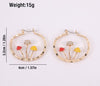 Unique Earring for Women Cute Three Mushroom Shape Sweet Gold Color Drop Earrings New Design Trendy Ear Jewelry