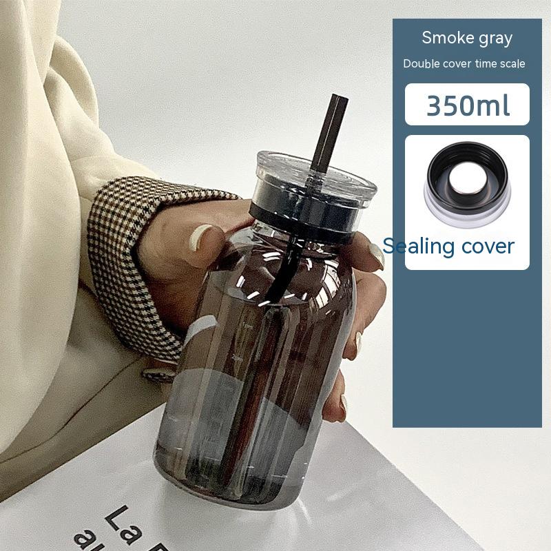 Portable Borosilicate Double Lid Glass