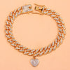 Diamond Heart Shaped Cuban Anklet Fashion Trend New Anklet