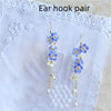 Don't Forget Me Flower Tassel Long Earrings