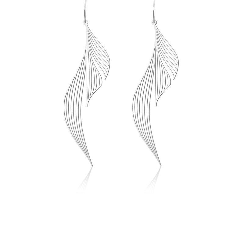 Ripple Design Sense Line Beauty Classical Graceful Earrings Simple High Sense Ornament