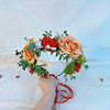 Handmade Minimalist Plastic Floral Headband Garland