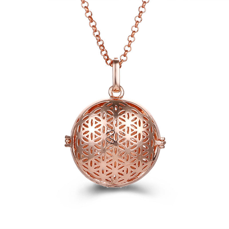 Aromatherapy Zircon Cage Hollow Necklace Essential Oil Diffuser Perfume Box Antique Traditional Han Clothing Accessories