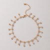 Creative Simple Alloy Anklet With Diamond Tassle Fashion Foot Ornaments