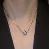 Magnetic Diamond-embedded Five-pointed Star Necklace Summer Stainless Steel Clavicle Chain Affordable Luxury Style Ladies