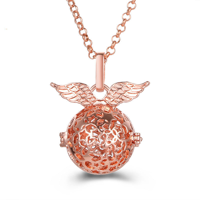 Aromatherapy Zircon Cage Hollow Necklace Essential Oil Diffuser Perfume Box Antique Traditional Han Clothing Accessories