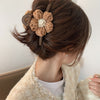 Wool Flower Grip Elegant Barrettes Women's High-end Clip On The Back Of The Head