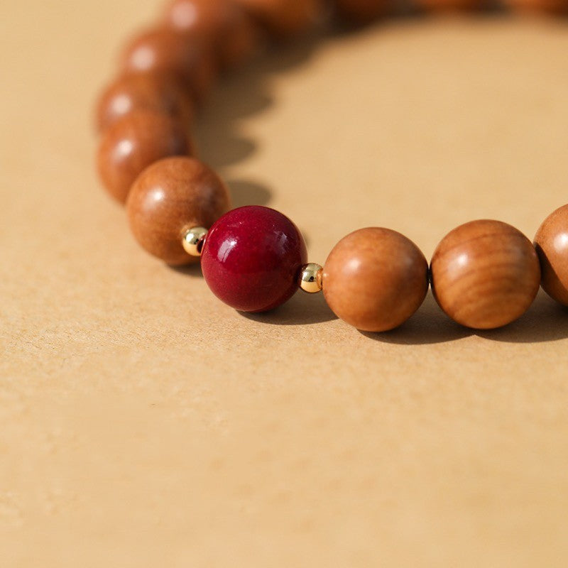 Peach Wood Bracelet Women's