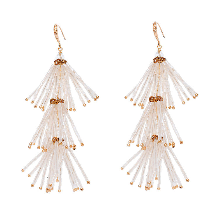 Fashion Tassel Personalized Earrings Wedding Dress Accessories