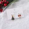 925 Silver Needle Christmas Earrings