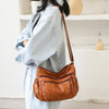 Retro One-shoulder Large Capacity Diagonal Bag PU Soft Leather