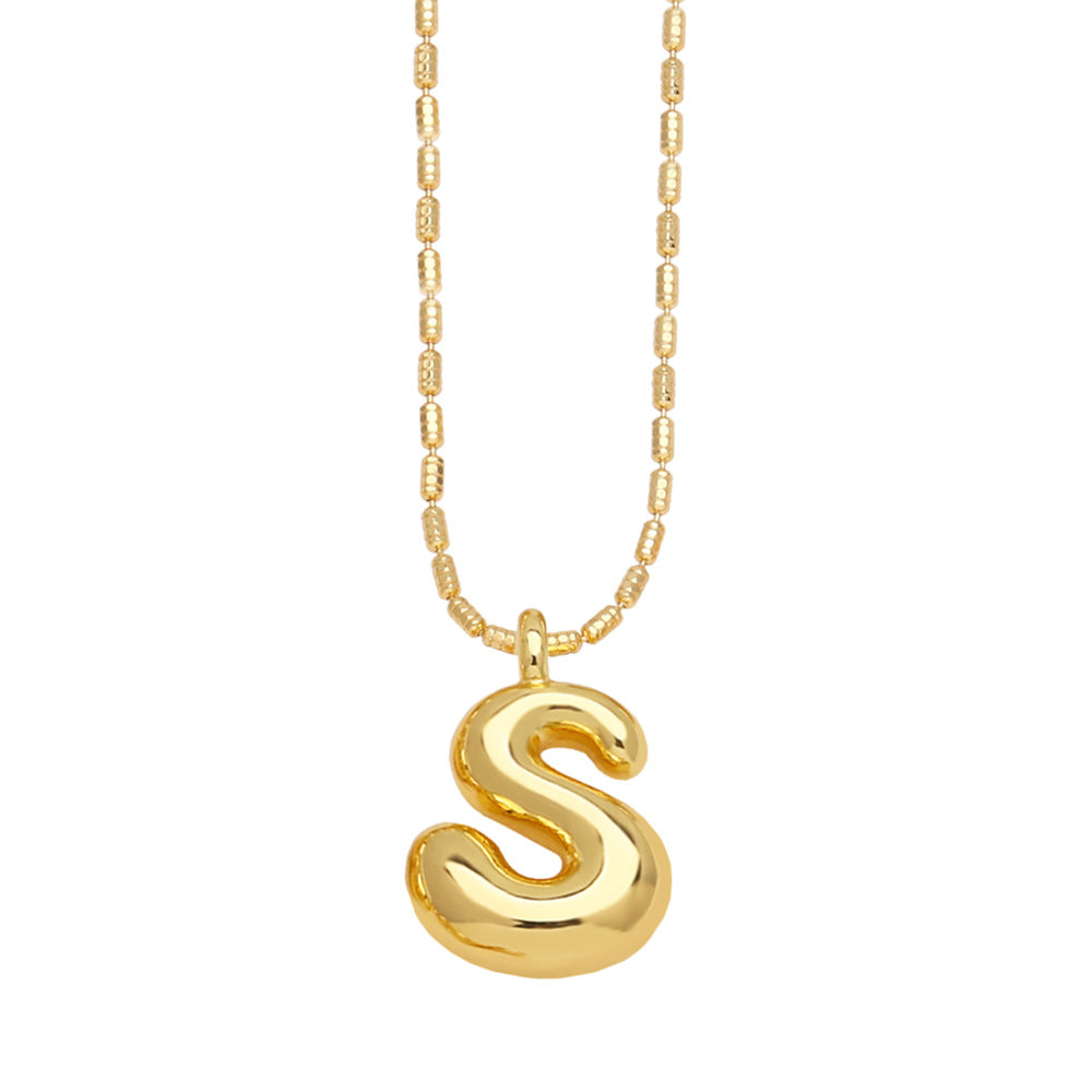 Ornament 26 English Letters Pendant Necklace Minority All-match Gold Plated Hip Hop Clavicle Chain