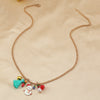 Christmas Colorful Bells Snowflake Elk Necklace