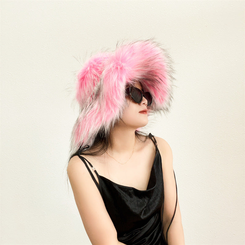 Imitation Raccoon Fur Punk Hat