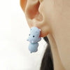 Cute Animal Bite Earring Dinosaur Stud Suitable For Women Cartoon Little Dog Whale Earring Teens Girl Funny Gift