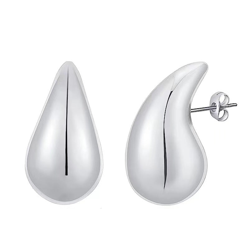 Roman Palace-style Lightweight Teardrop Highlight Earrings