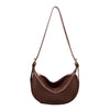 Moon Shape Underarm Bag Solid Color Small Shoulder Messenger Bag